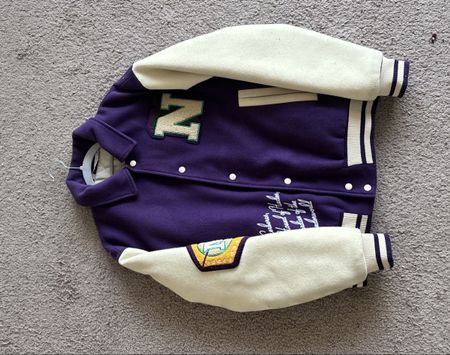 Veste Teddy Vintage Style Américain Taille M comme neuf!