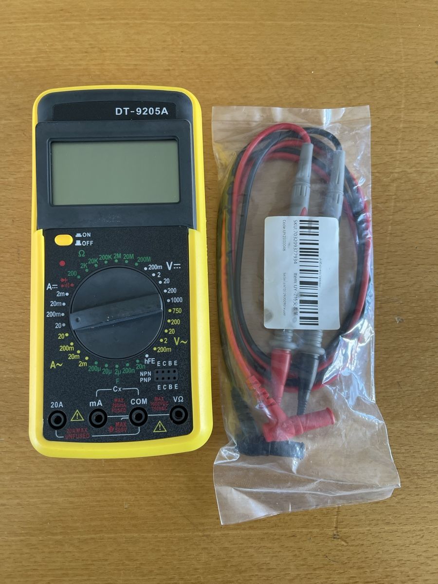 Misurare: Digital Multimeter DT-9205A mit Messleitungen neu – Nuovo e nell'imballaggio originale da Wängi venduto da Bmo 2