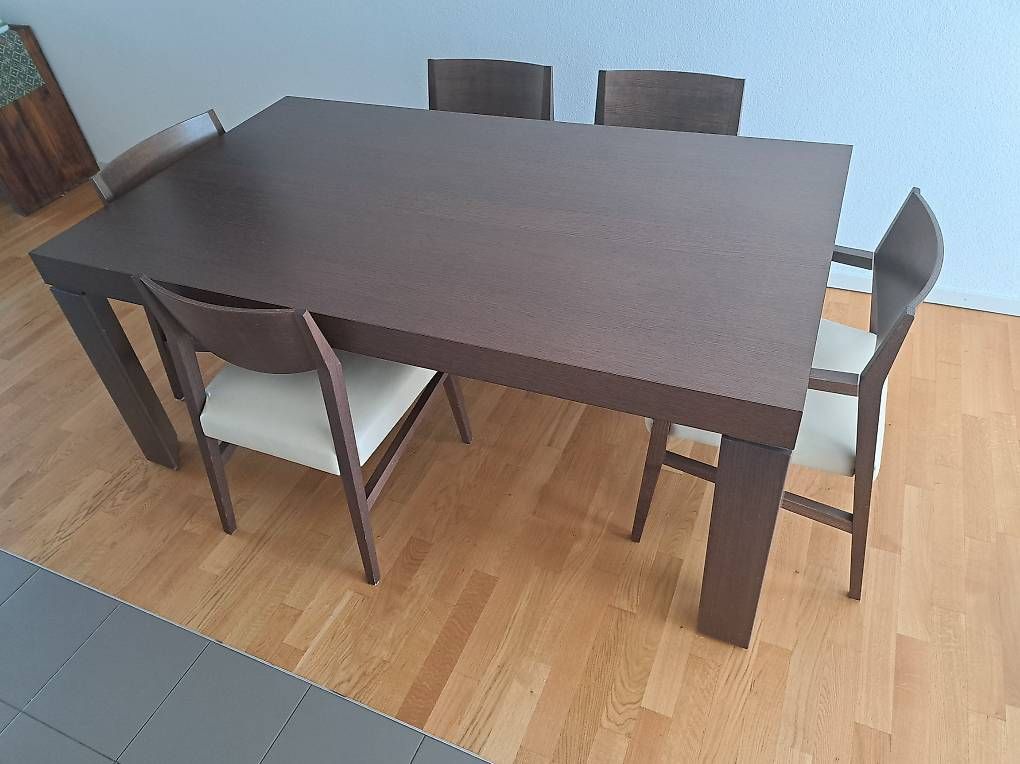 Set di tavolo e panche: Ensemble salle à manger Natuzzi Soho – Usato da Lausanne SUISSE venduto da bor_rd5p