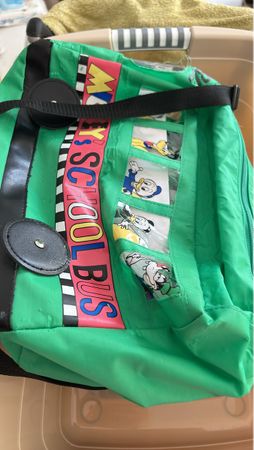 Kinder Tasche Mickey School Bus grün gebraucht
