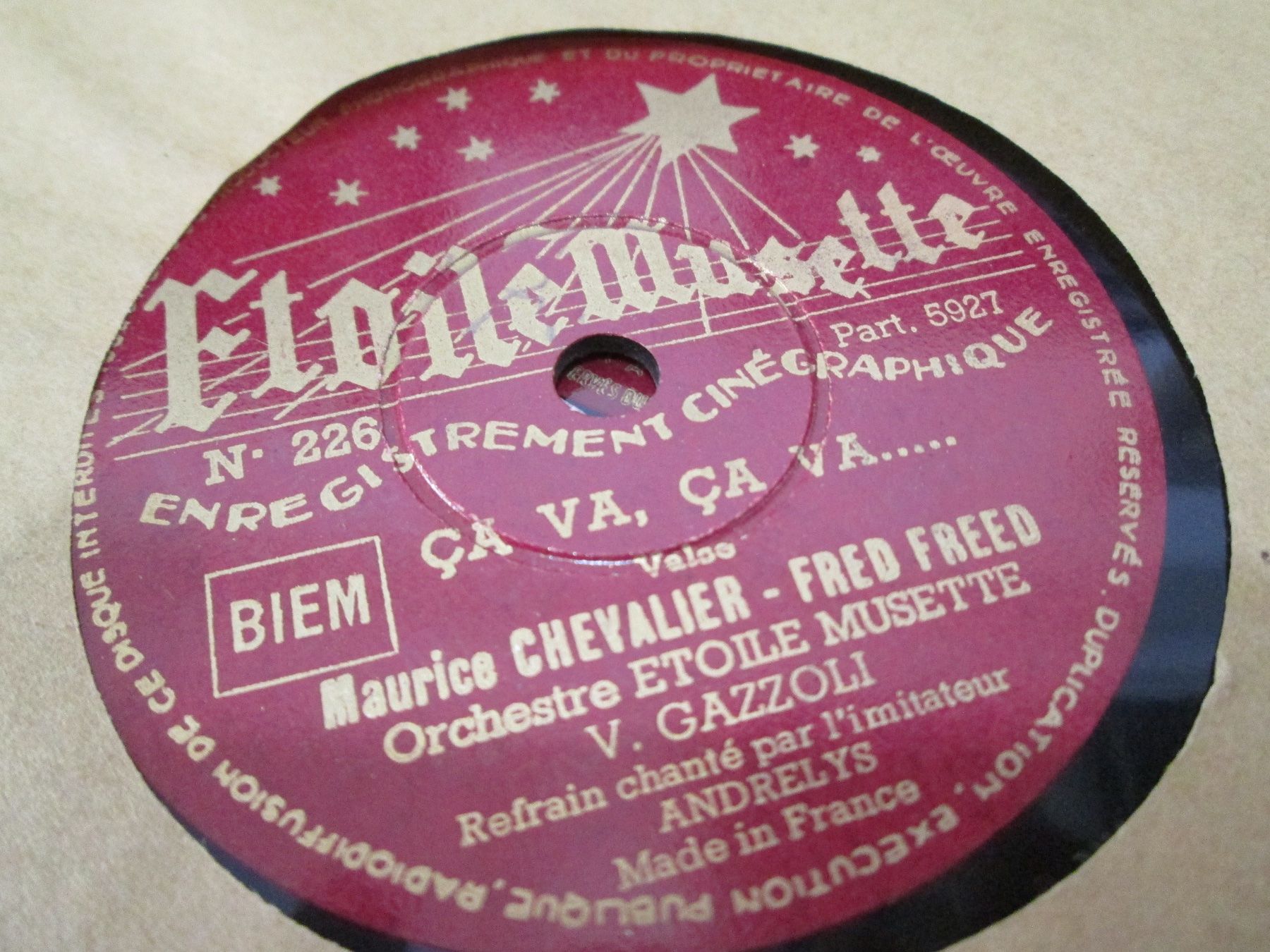 Schallplatten: DISQUES 78 TOURS – Gebraucht aus Lausanne von Leag 7