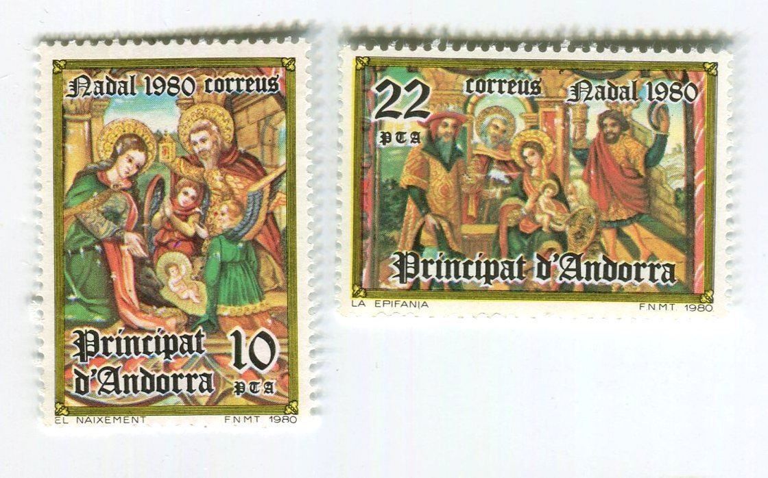Tutti i francobolli: Briefmarken "Weihnachten". Andorra. – Nuovo e nell'imballaggio originale da Basel venduto da Butsch5