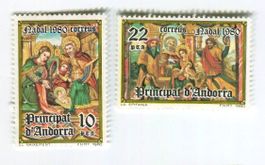 Briefmarken "Weihnachten". Andorra.