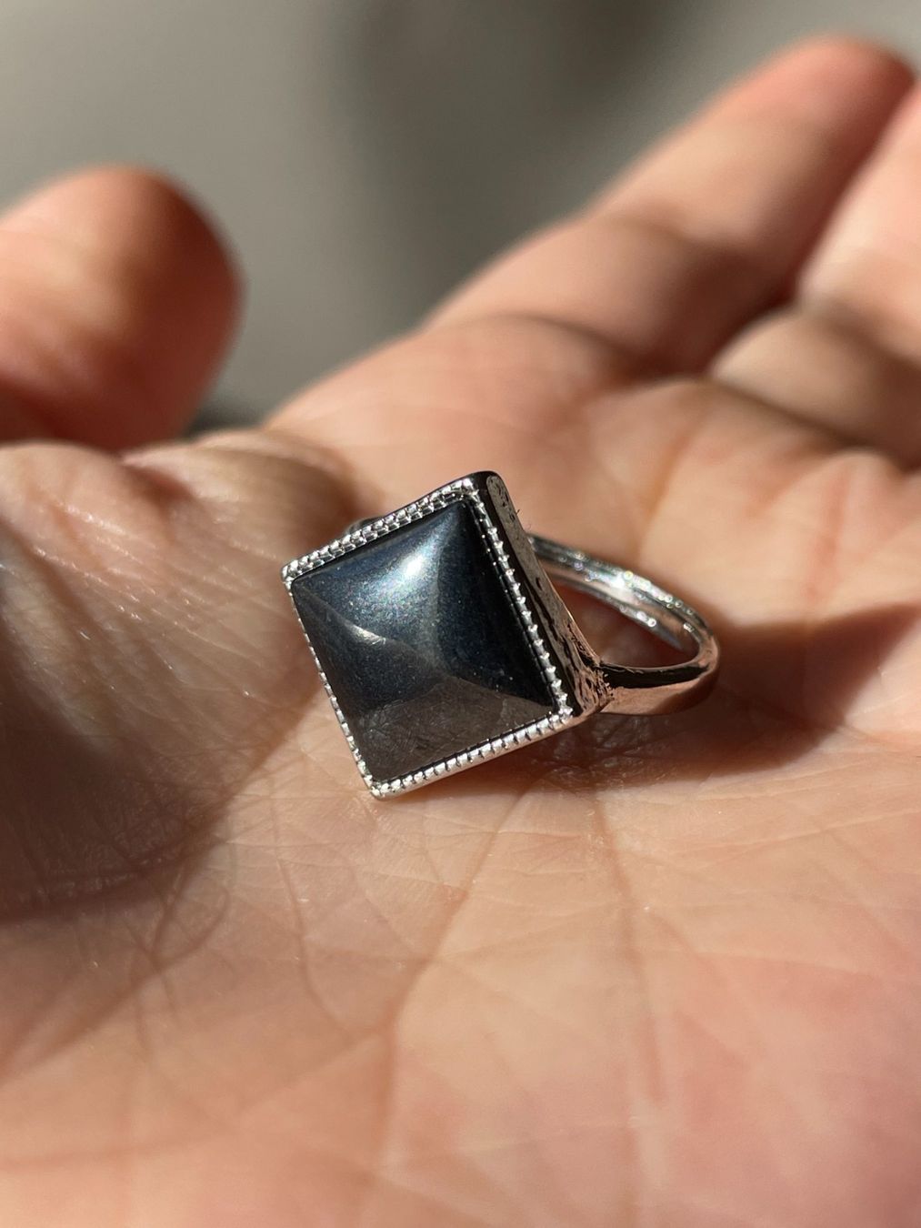 Pietre preziose: Terahertz Edelsteinring Naturstein – Nuovo e nell'imballaggio originale da Schiers venduto da sisikristall 8
