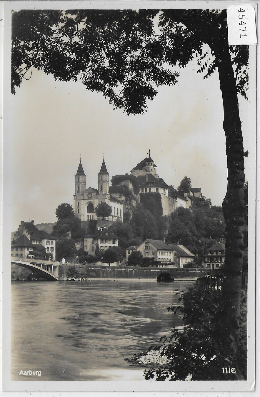 Cartoline postali: Aarburg - Schloss und Aare – Usato da Ettingen venduto da Kartenplanet