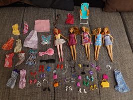 Grosses Barbie Set mit Liegestuhl und diversen Schuhen usw..