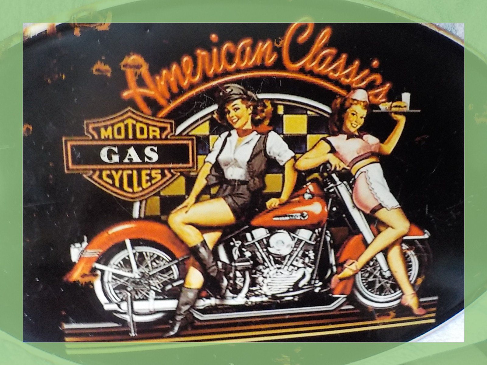 Insegne: Blechschild American Classics Motorrad Pinup Dekoschild – Usato da Bülach venduto da Freieck 2