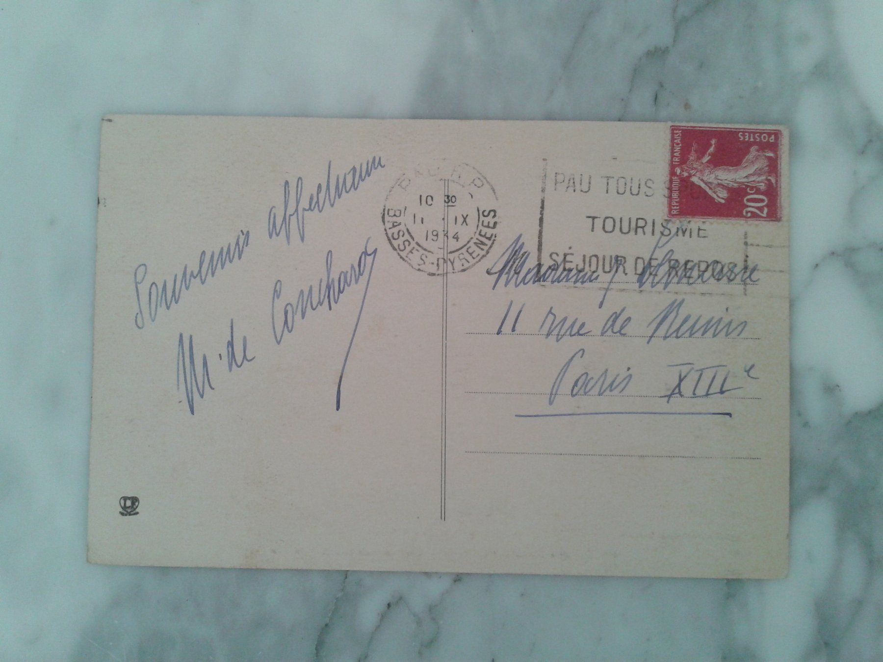Cartoline postali: 3 alte Postkarten 1922/1934 Hunde Frankreich – Usato da Camorino venduto da Campellino 4