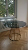 Tisch Floris Glastisch Gold Esstisch