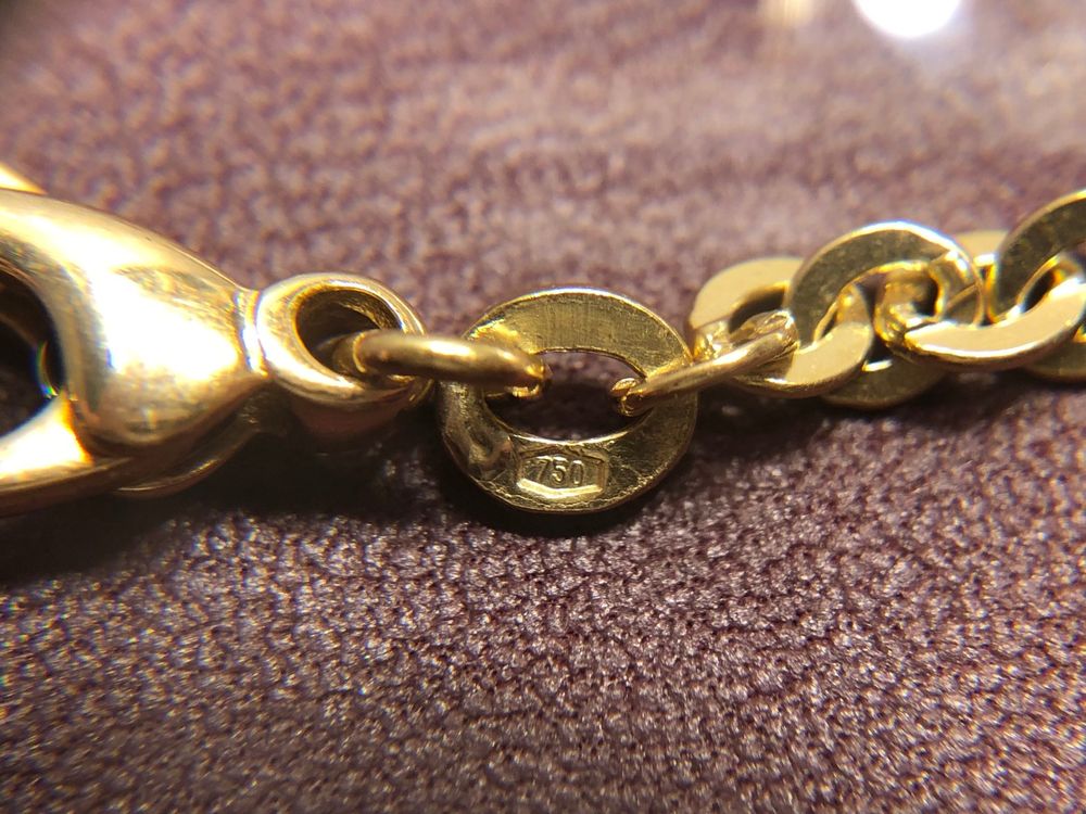 Catenine: Elegante und edle Damenkette aus 18 Karat Gelbgold Au 750 – Usato da Bern venduto da bombich 4