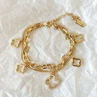 Armkette vergoldet Edelstahl mit Zirkonia, „PORTO“, NEU