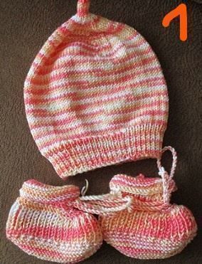 Schöne - Set's  für Babys / Mütze und Finken / Handarbeit