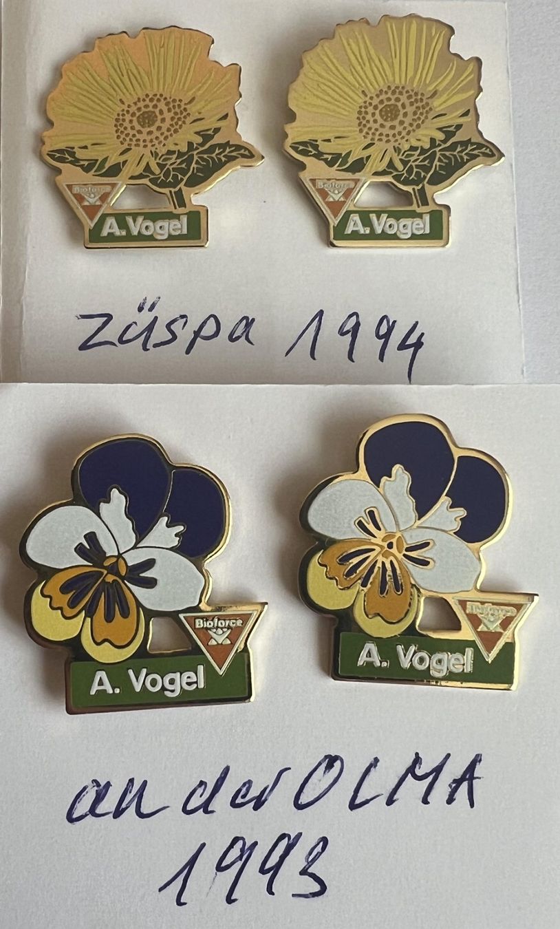 Placchette & Badge: 4 Pins - A. Vogel Bioforce .Neu – Nuovo (secondo la descrizione) da Winterthur venduto da Green-Future