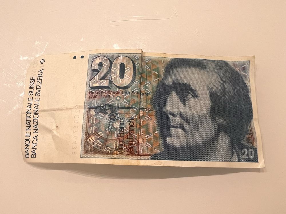 Schweizer 20-Franken-Note - Historische Banknote aus CH (234 (Gebraucht ...