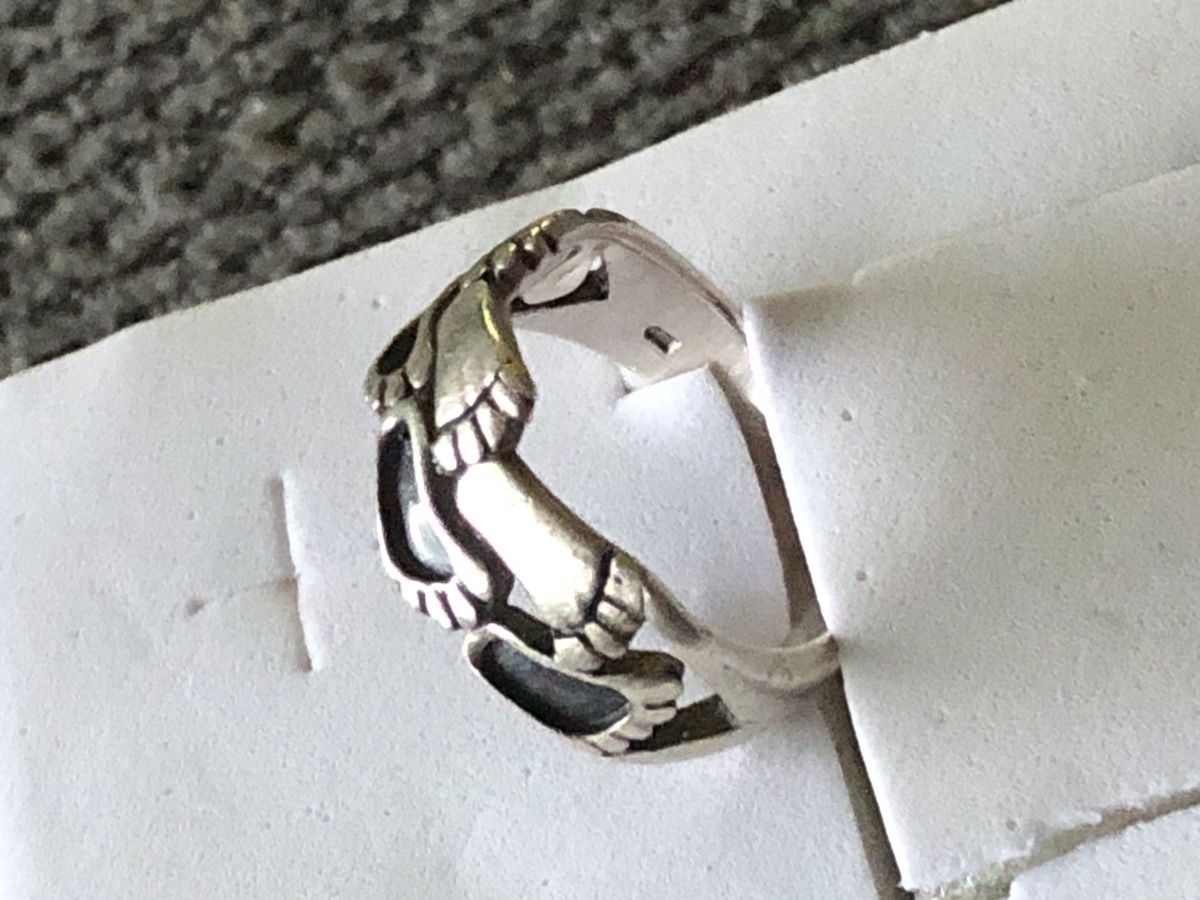 Anelli: Sterling silver Ring 925 Füße Muster 45Gr – Usato da Läufelfingen venduto da Original100 4