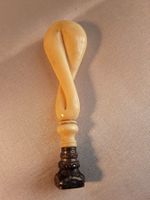Antiker französischer Stempel "Lucie" aus Bein