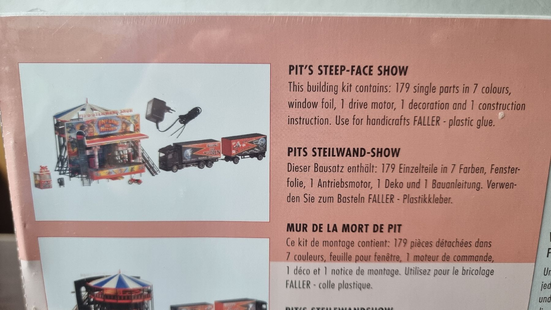 Faller Modelleisenbahnen: Pits Steilwandshow Chilbi Kirmes Faller Bausatz – Neu und originalverpackt aus Au ZH von Krokodil08 2