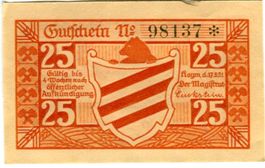 Notgeld "25 Pfennig. Hoym 1921"