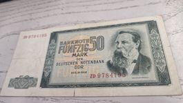 50 Mark Banknote Deutsche Notenbank DDR 1964 guter Zustand