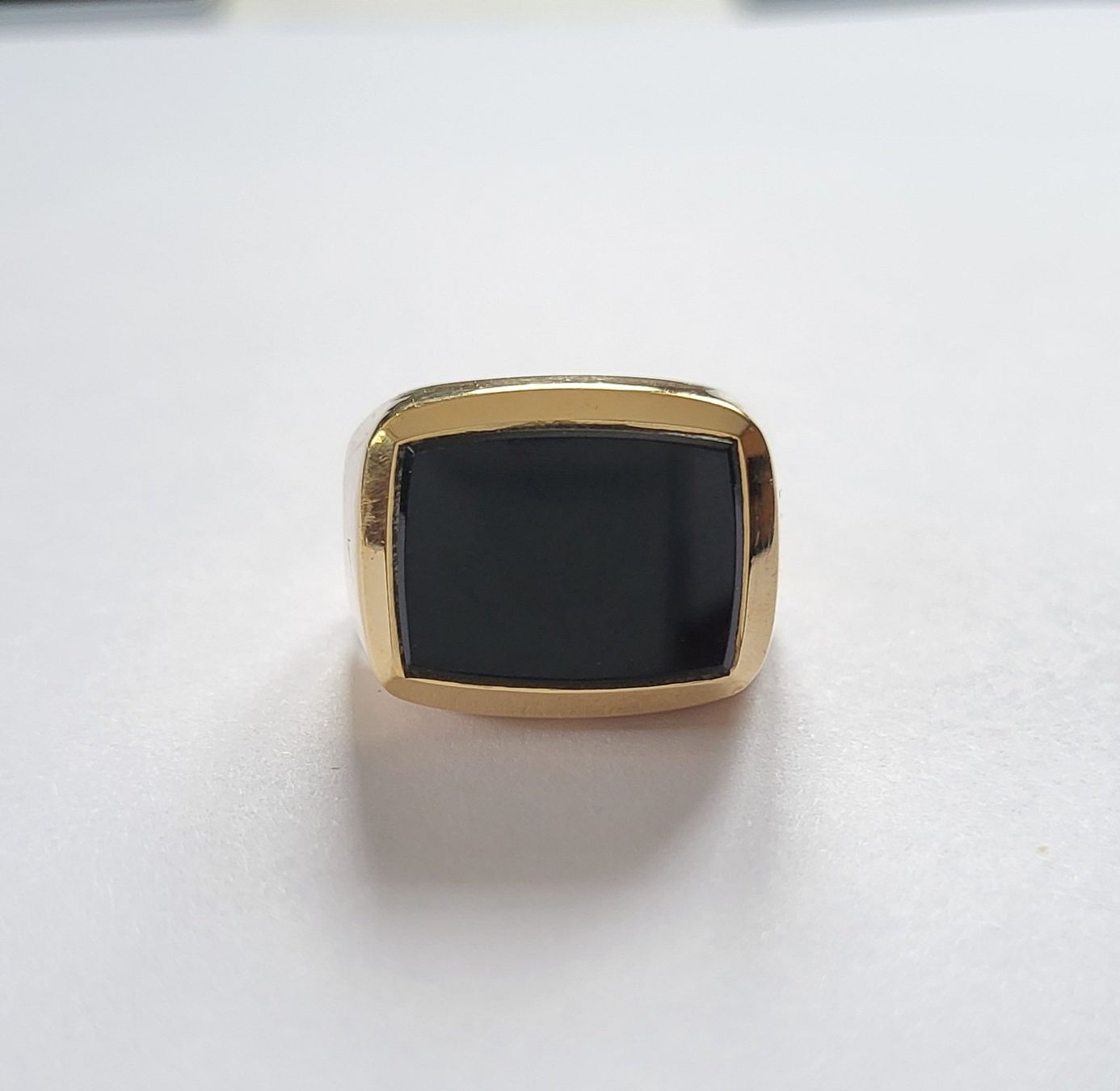 Anelli: 18 Karat 750 Massiv Ring Mit Onyx – Usato da Wald ZH venduto da Aniade 3