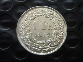 1 Fr. 1947  Unz. / Stgl.  Auflage 0,62 Mio. Stück