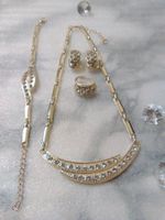 set complete modeschmuck vergoldet