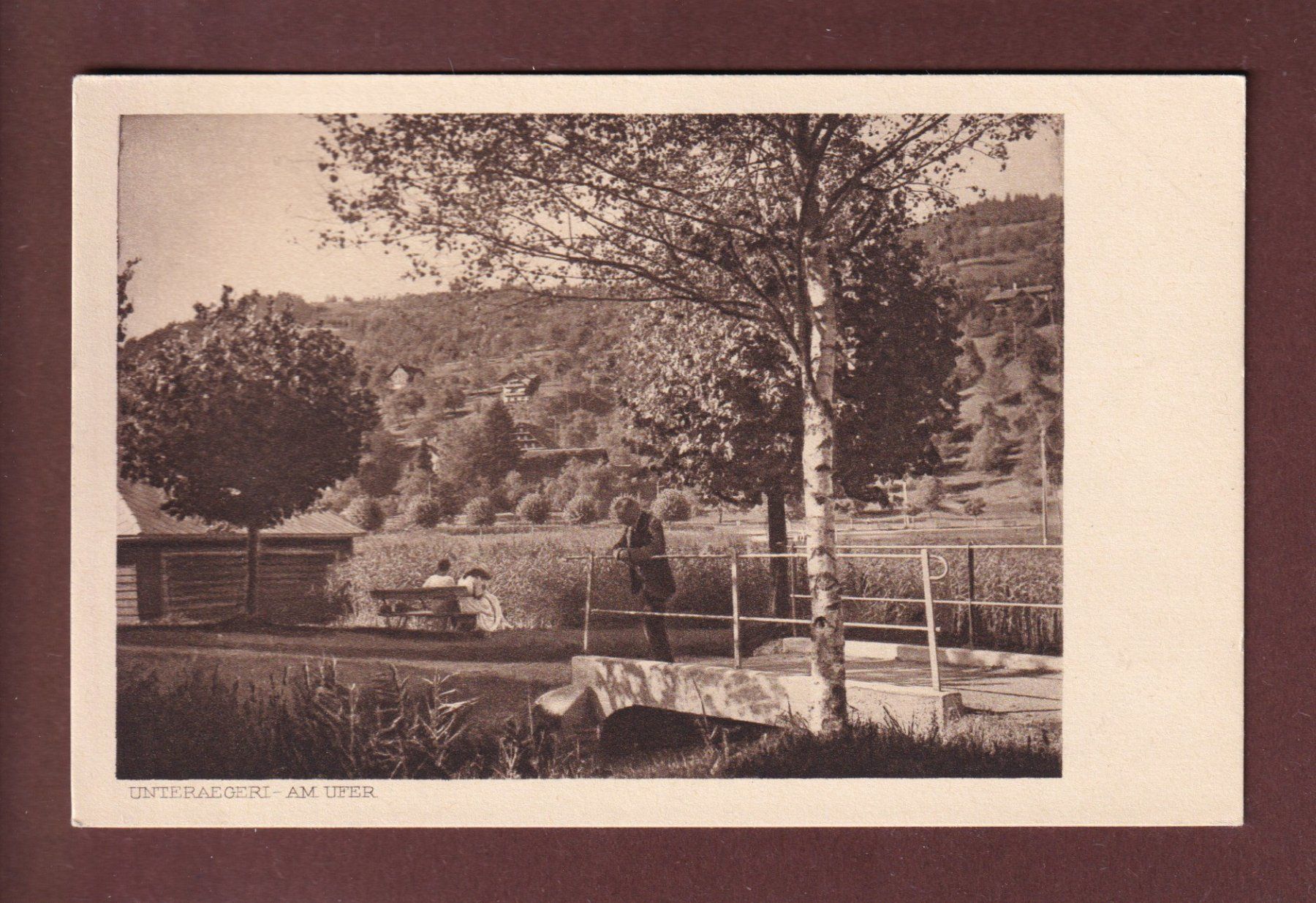 Cartoline postali: UNTERAEGERI - Am Ufer – Usato da Pully venduto da nicecards