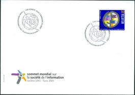 2003_FDC mit Dienstmarke; XI UIT; SBK 18; Info-Gesellschaft