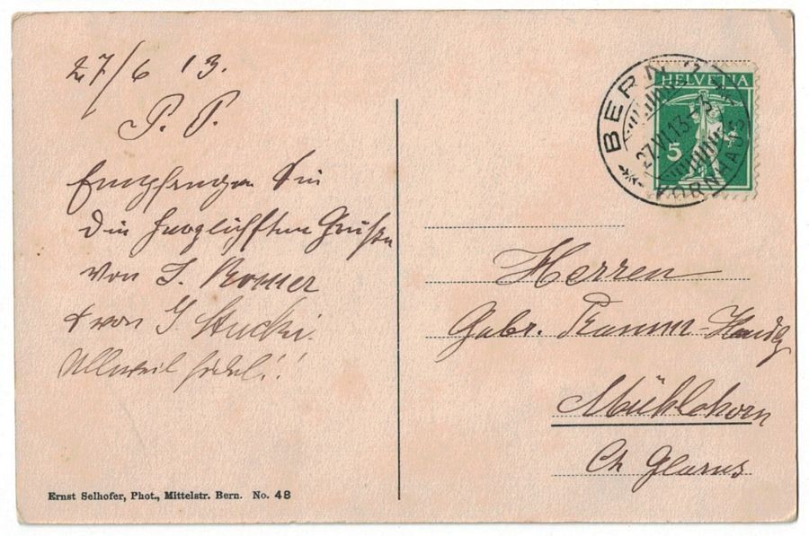 Cartoline postali: Bern-Nydeck, gelaufen 1913 – Usato da Frauenfeld venduto da POML 1