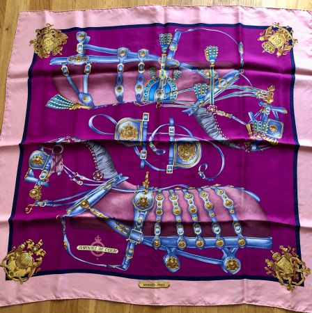Original Hermès Foulard 90cm Harnais de Cours