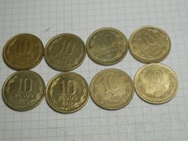 8 x Chile 10 Pesos ab 1996