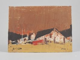Walter MAFLI (1915-2017) - Huile sur bois 22x16 cm - 30/50