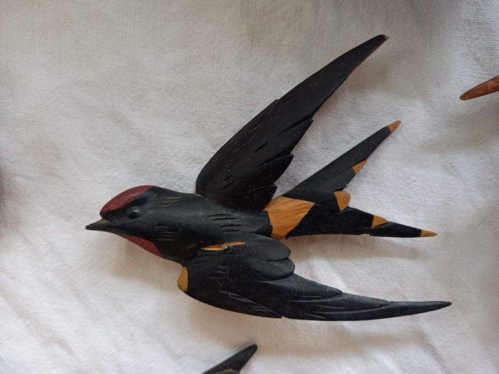 Lot de 10 oiseaux sculptés en bois Kaufen auf Ricardo