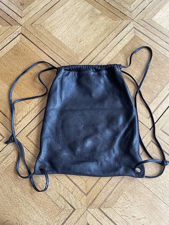 Lederrucksack, Rucksack, Beutelrucksack black