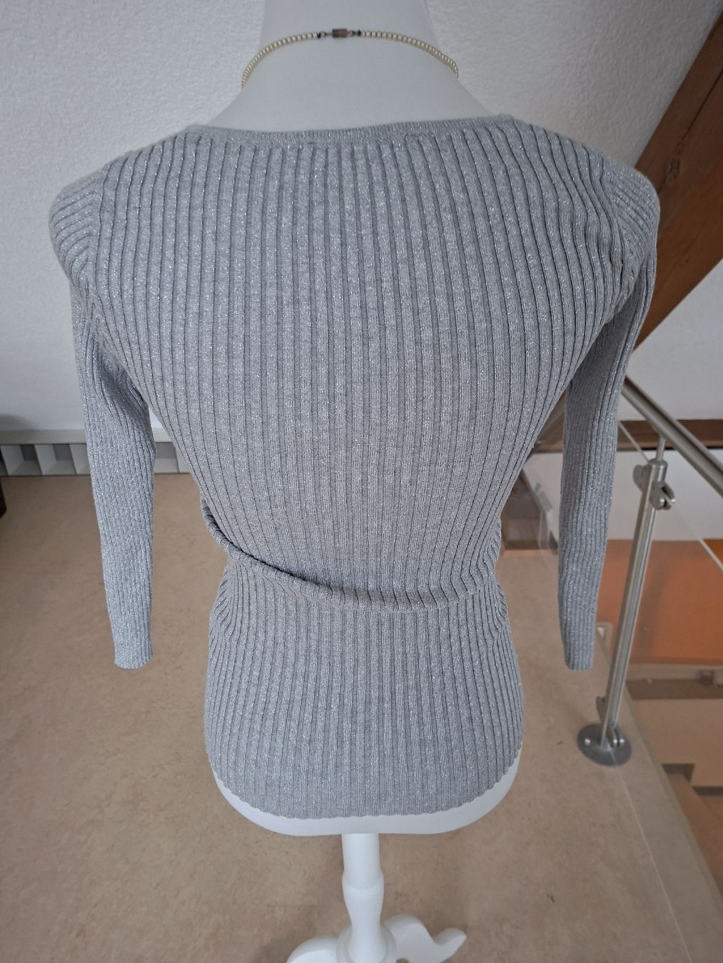 Morgan Maglioni & Felpe: Morgan Oberteil, Grau mit Silber, Gr. XS, 3/4 Arm – Usato da Klingnau venduto da vollmond36 2