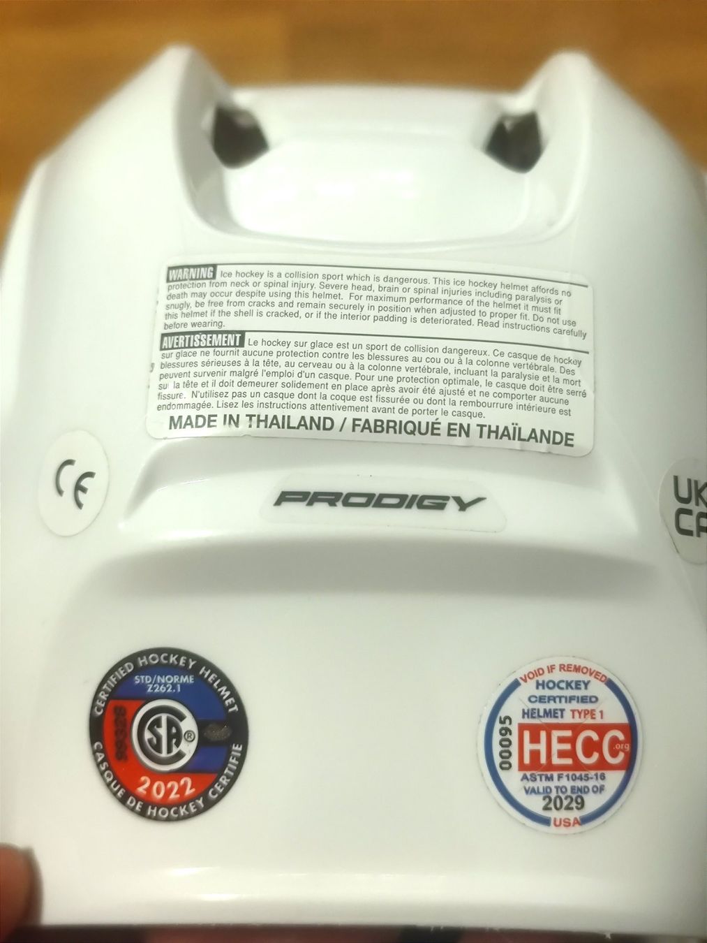 Bauer Helme: Bauer Kinder Prodigy Combo Eishockeyhelm mit Gitter Weiss – Gebraucht aus Zürich von  2