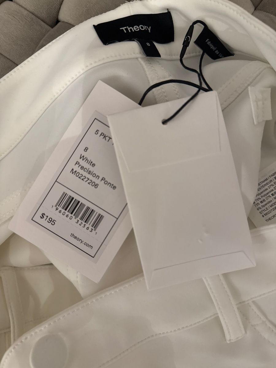 Theory Pantaloni: Theory Treeca Hose weiss (US8) – Nuovo (secondo la descrizione) da Zug venduto da sschnide92 2