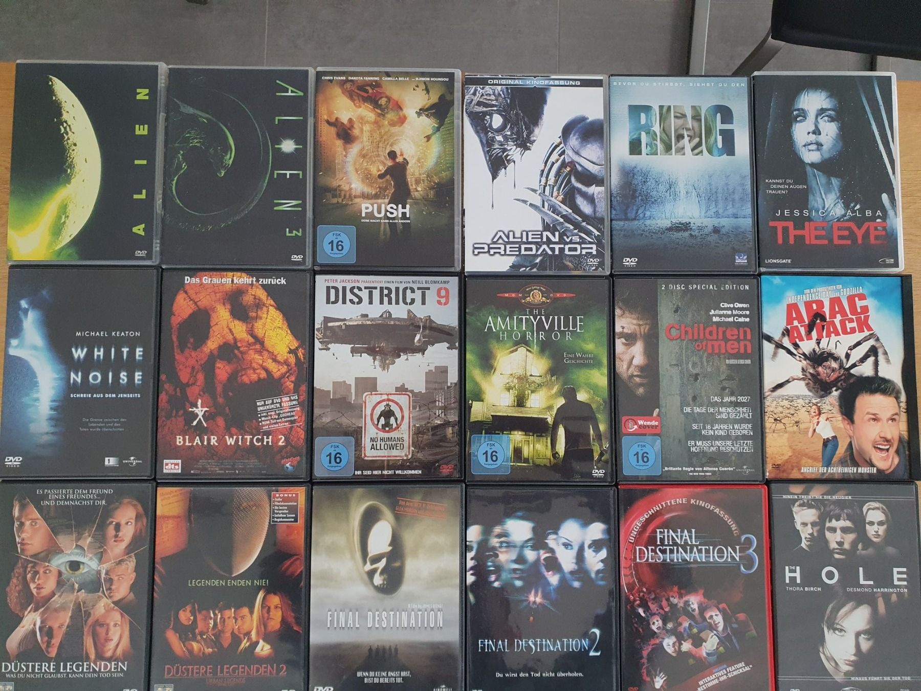Alle DVDs: 30 Horror DVD SAW, Final Destination, Alien, Ring, Alone – Gebraucht aus Stetten SH von  2