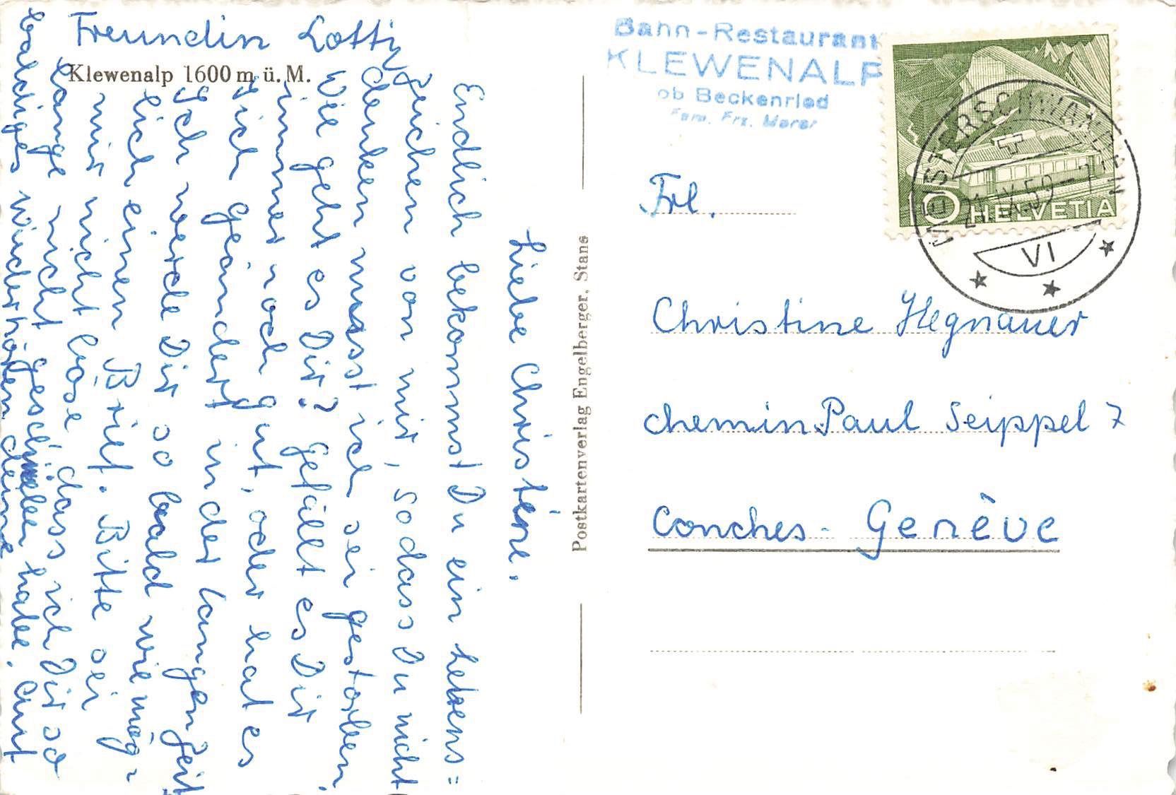 Cartoline postali: Klewenalp Beckenried – Usato da Biasca venduto da Blenio71 1