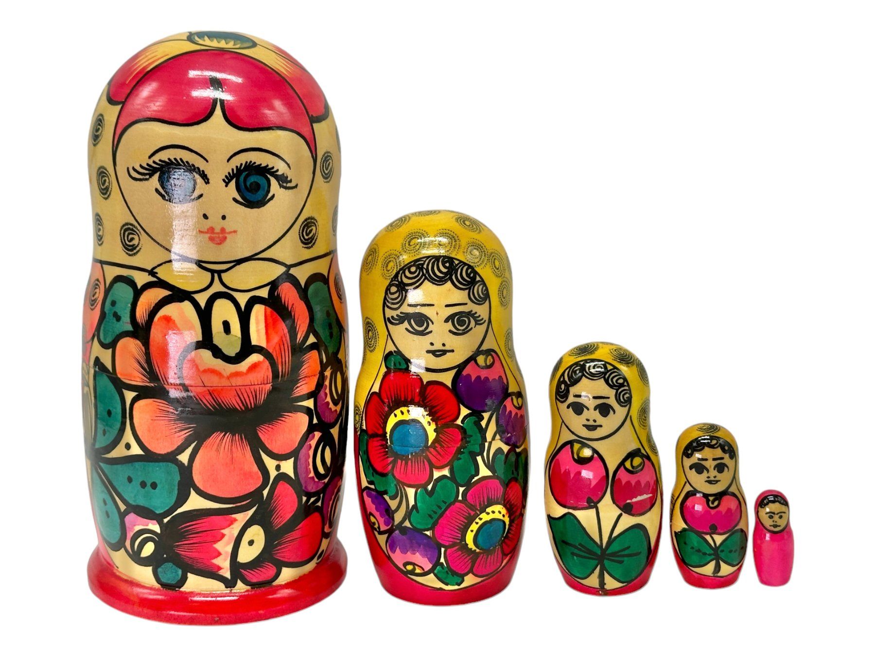 Bambole: Ensemble de 5 poupées Matryoshka russes traditionnelles – Usato da Morges venduto da 1tiquaire 4