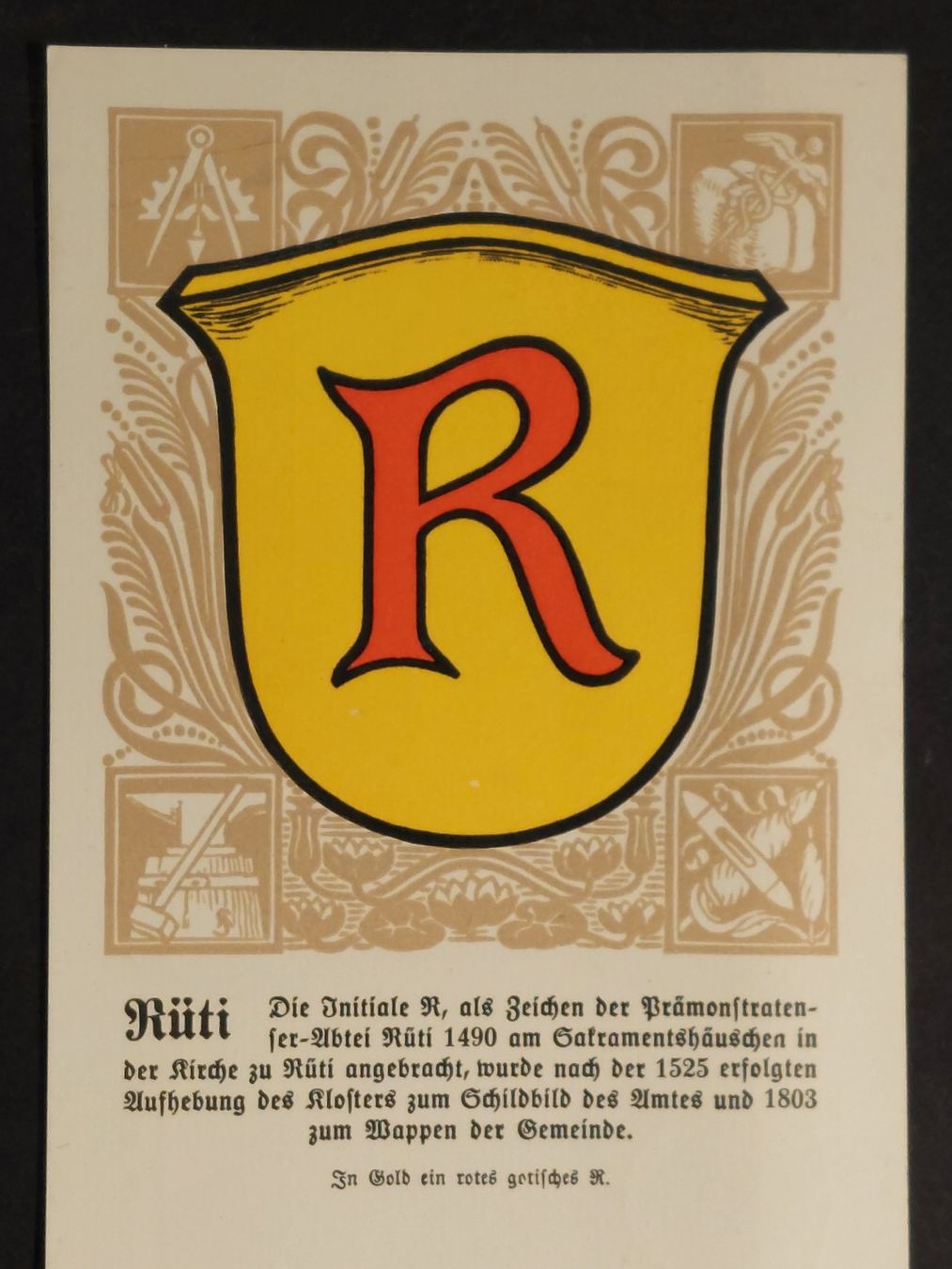 Cartoline postali: Gemeindewappen Rüti/ZH - Text beachten – Nuovo (secondo la descrizione) da Obfelden venduto da Funke2