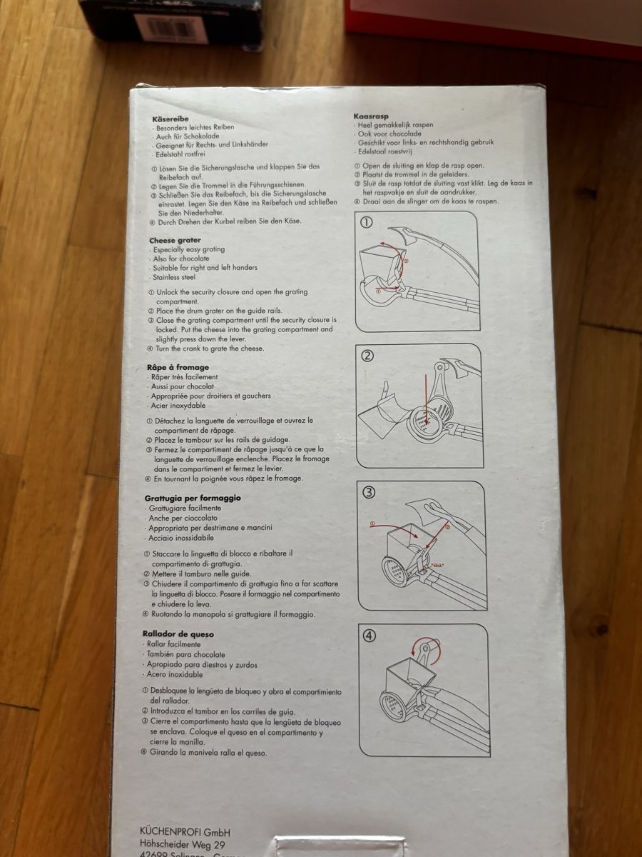 Appareils de cuisine: Käsereibe – Neuf avec emballage d'origine à Zürich par infoDSSWISS 1