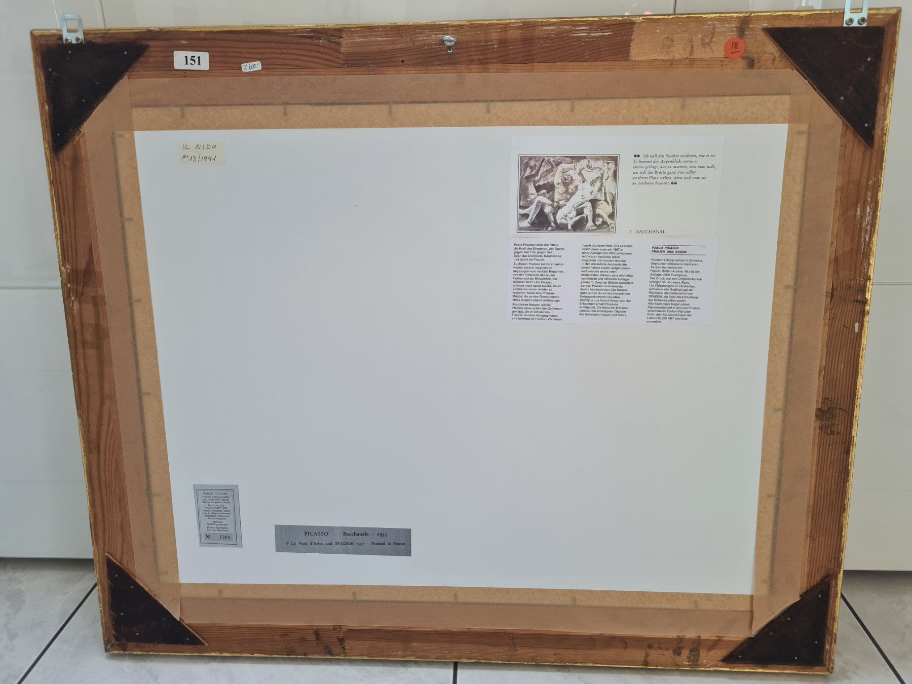 Grafica & Litografie: Original Lithographie von Pablo Picasso – Usato da Rotkreuz venduto da Dobermann5 6