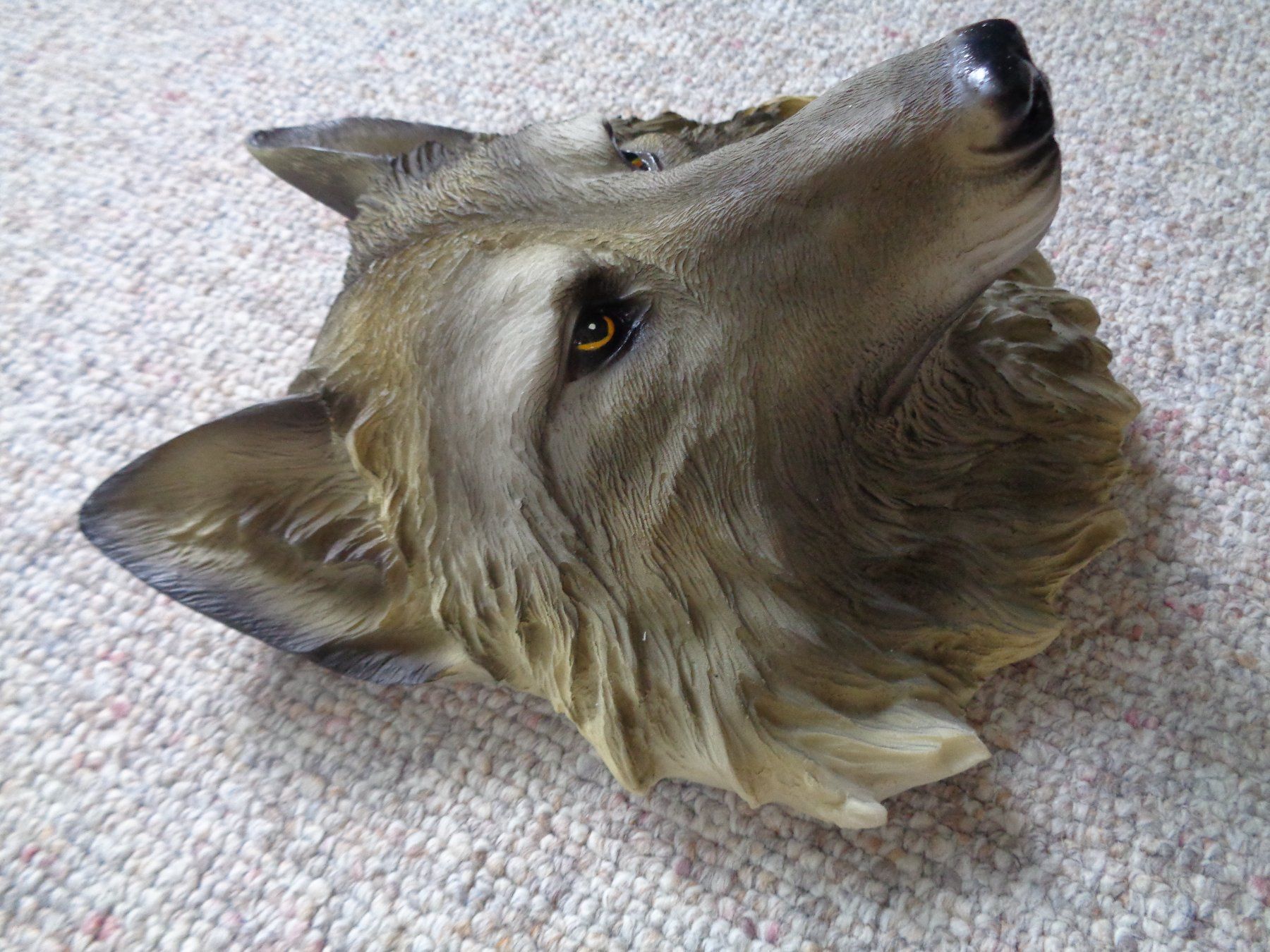 Statuette: Wolf Kopf 3D (20.5x17.5 cm) – Nuovo e nell'imballaggio originale da Langenbruck venduto da Gumsi 2