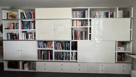 Massive Micasa Design-Wohnwand / Bücherregal weiss