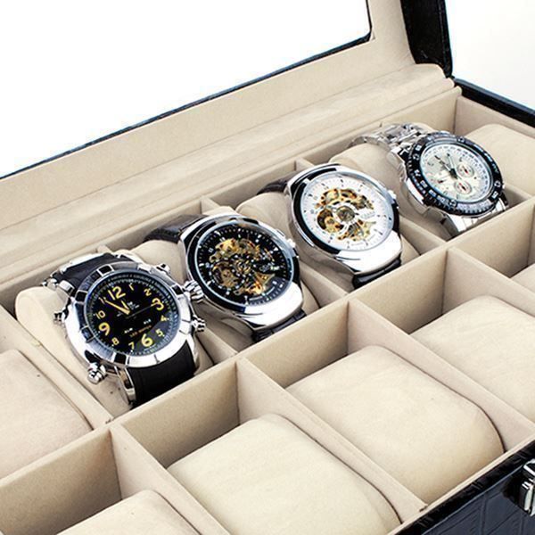 Uhrenbox Uhren Von Lidl SONGMICS Uhrenbox Mit Glasdeckel SONGMICS HOME