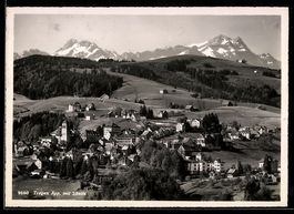 AK Trogen /App., Ortsansicht mit Säntis