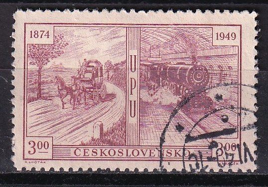 Tutti i francobolli: Tschechoslowakei Nr. 572 Eisenbahn + Postkutsche gest. 1949 – Nuovo (secondo la descrizione) da Olten venduto da clotaldi