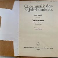 Leoš Janáček Vater unser für Chor und Harfe tschech./d