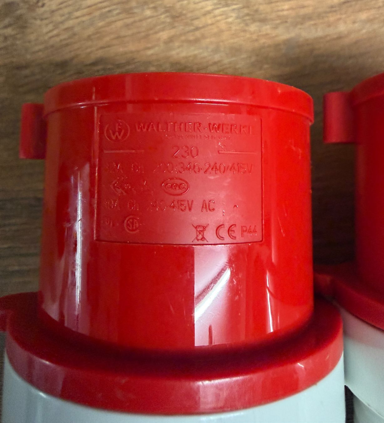 Walther Spine: 2x Walther Starkstrom Stecker, 5-polig, Rot/Weiss – Nuovo (secondo la descrizione) da Nussbaumen AG venduto da angsal 4
